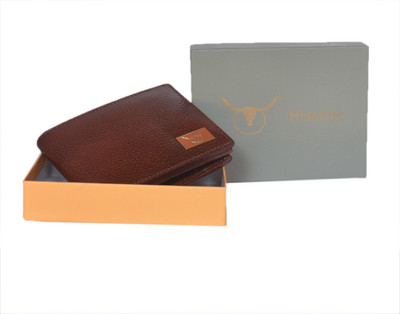 

Hidelink Men Brown Genuine Leather Wallet(6 Card Slots)