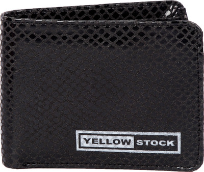 

Yellow Stock Men Black Artificial Leather Wallet(7 Card Slots)