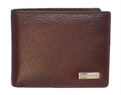 

Hidelink Men Brown Genuine Leather Wallet(6 Card Slots)