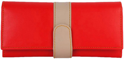 Pink Flower Casual Red Clutch