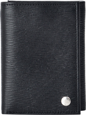 

Hidesign Men Formal Black Genuine Leather Wallet(6 Card Slots), Black grey