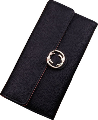 

ZELP Women Formal, Evening/Party, Casual Black Fabric Wallet(9 Card Slots)