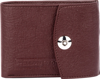 

Yellow Stock Men Brown Artificial Leather Wallet(10 Card Slots)