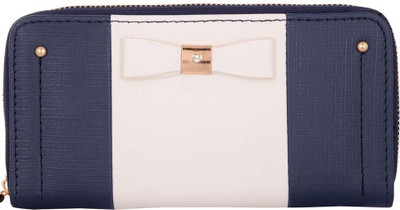 

KRIO DESIGNS Women Casual Blue, White Artificial Leather Wallet(14 Card Slots)