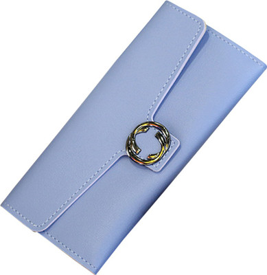 

ZELP Women Black Fabric Wallet(9 Card Slots), Blue
