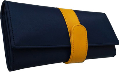 

LI LEANE Women Casual, Evening/Party Blue, Yellow Artificial Leather Wallet(8 Card Slots)