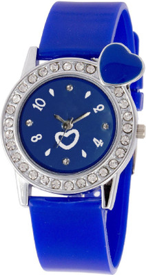 

KNACK KN321ZK Blue stylish heart on diamond sttuded case lovely watch - for Girls Watch - For Girls Watch - For Girls