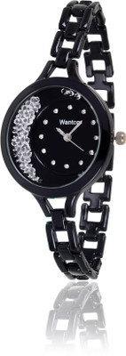 

Wanton 01W02N1TN Black fancy flower dial bracelet exclusive watch for women Watch - For Girls