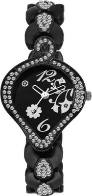 

Miss Perfect W01T03 Black diamond studded beautiful exclusive watch for girls Watch - For Women Watch - For Women