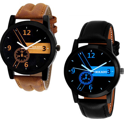 

Mikado Multicolor Dial Analog watches combo for Men's And Boy's Watch - For Men