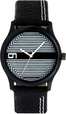 

FabSale 3D Printed Modish White Dial Original Leather Strap Analog Watch - For Men & Women