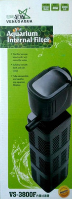 

Foodie Puppies Venus Aqua Internal Filter 2800 L/Hr. 40 Watt VS-3800F Undergravel Aquarium Filter(Mechanical Filtration for Salt Water and Fresh Water)