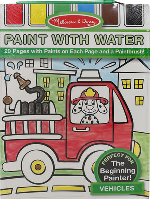 

Melissa & Doug Vehicles; Paint With Water; Colouring Set