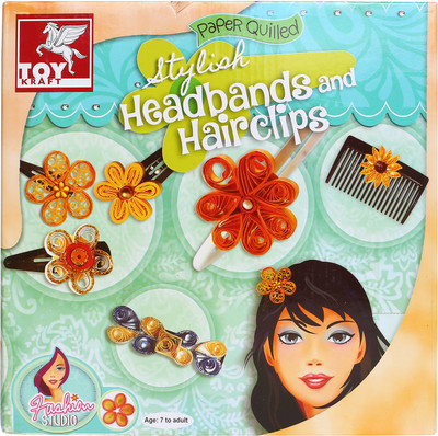 

Toy Kraft Paper Quilled Stylish Hairbands; Art And Craft Set