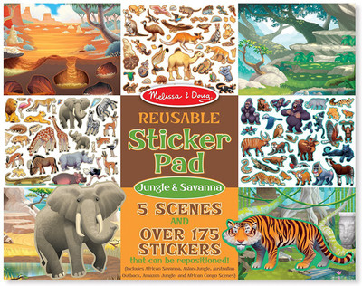 

Melissa & Doug Reusable Sticker Pad Jungle Savanna