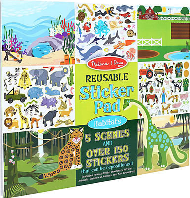 

Melissa & Doug Reusable Sticker Pad Animal Habitats