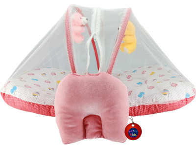 

Aayat Kids International Skin Friendly Super Premium Pink Apple with Hanging Toys 06 Baby Bed Attractive(Fabric, Multicolor)