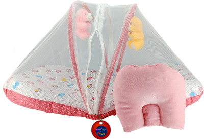 

Aayat Kids International Skin Friendly Super Premium Pink Apple with Hanging Toys 07 Baby Bed Attractive(Fabric, Multicolor)