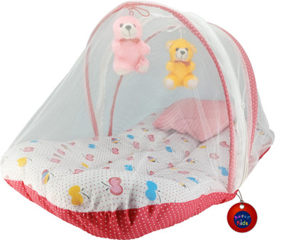 

Aayat Kids International Skin Friendly Super Premium Pink Apple with Hanging Toys 03 Baby Bed Attractive(Fabric, Multicolor)