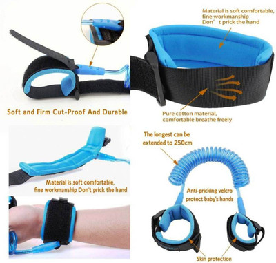 

GOCART Most Popular Kids Baby Safety Walking Harness Anti-lost Strap Wrist Leash Children Hand Belt Rope(Blue)