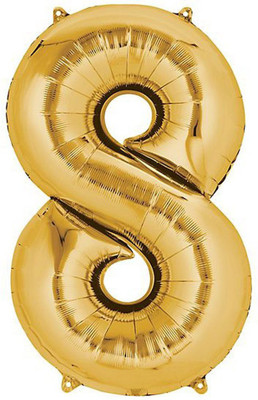 

AMFIN Solid 17" Inch Number 8 Foil Balloons , Kids Party Supplies , Theme Birthday Party , Foil Balloons , Birthday Balloon Balloon(Gold, Pack of 1)