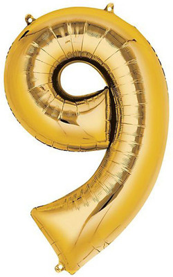 

AMFIN Solid 17" Inch Number 9 Foil Balloons , Kids Party Supplies , Theme Birthday Party , Foil Balloons , Birthday Balloon Balloon(Gold, Pack of 1)