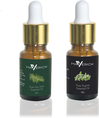 

Maverick Pure Thyme & Tea Tree essential oil Double pack with dropper(10 ml)