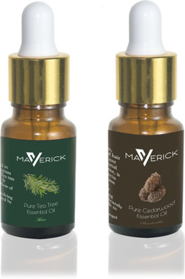 

Maverick Pure Cedarwood & Tea Tree essential oil Double pack with dropper(10 ml)
