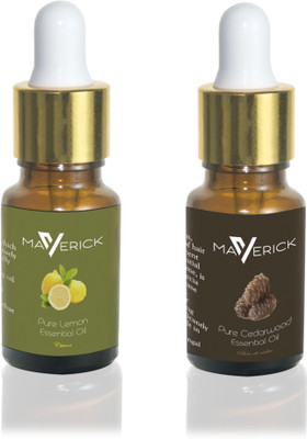 

Maverick Pure Cedarwood & Lemon essential oil Double pack with dropper(10 ml)
