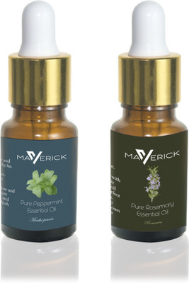 

Maverick Pure Rosemary & Peppermint essential oil Double pack with dropper(10 ml)