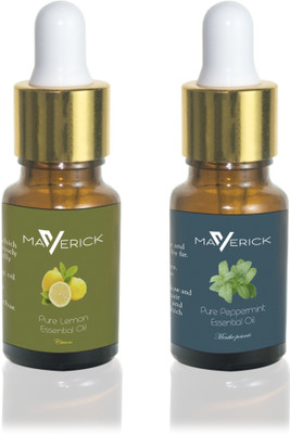 

Maverick Pure Peppermint & Lemon essential oil Double pack with dropper(10 ml)