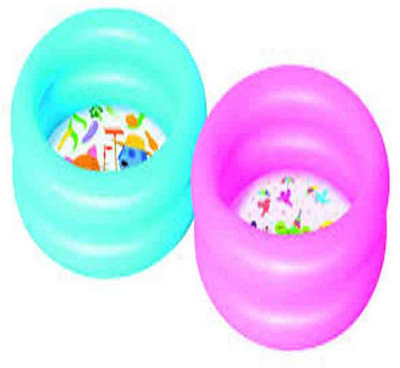 

Bestway Φ24" x H6"/Φ61cm x H15cm Round 2-Ring Kiddie Pool(Multicolor)