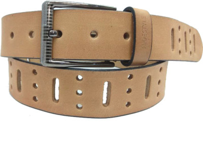 

WMAS Leather World Men Casual, Formal, Party Beige Genuine Leather Belt