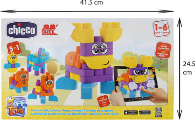 

Chicco Farm Animal Building Blocks(Multicolor)