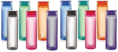 cello h2o fridge water bottle 1000 ml Bottle(Pack of 12, Multicolor, Plastic)