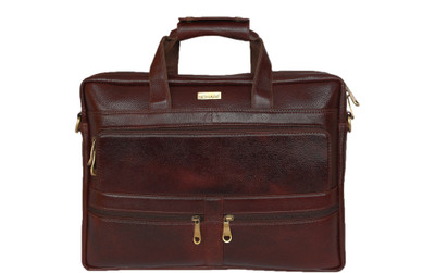 

SCHARF Ser Jim Alberto - Eager Beaver 17" Laptop - Macbook Shoulder Messenger Bag Medium Briefcase - For Men & Women(Brown)