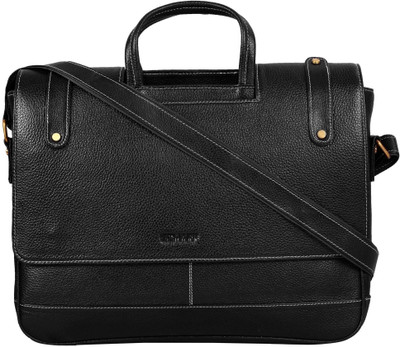 

SCHARF Dan Nikos - Mind Your Own Business 15.6" Laptop - Macbook Shoulder Messenger Bag Medium Briefcase - For Men & Women(Black)