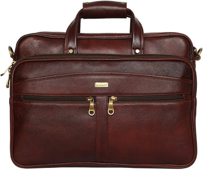 

SCHARF Enzo Buster - Voyagers Vows 15.6" Laptop - Macbook Shoulder Traveller Bag Medium Briefcase - For Men & Women(Brown)