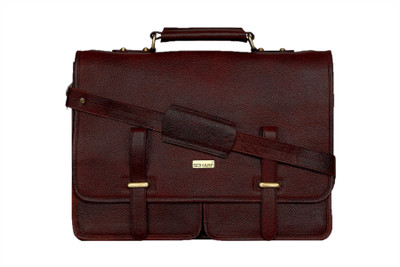 

SCHARF Philip Tomas - Raise The Bag 17" Laptop - Macbook Shoulder Messenger Bag Medium Briefcase - For Men & Women(Brown)