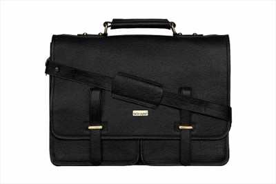

SCHARF Philip Tomas - Raise The Bag 17" Laptop - Macbook Shoulder Messenger Bag Medium Briefcase - For Men & Women(Black)