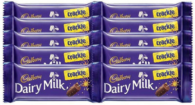 

Cadbury Dairy Milk Crackle Chocolate Bars(Pack of 10, 360 g)