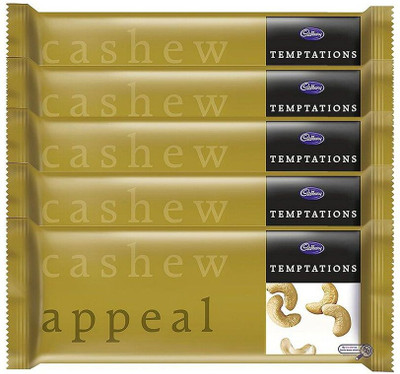 

Cadbury Temptations Cashew Appeal Chocolate Bars(Pack of 5, 360 g)