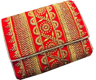 

Craftbazaar Party Red Clutch