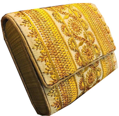 

Craftbazaar Party Gold Clutch