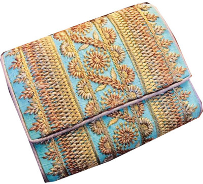 Craftbazaar Party Blue Clutch