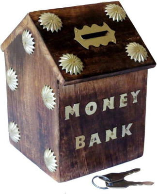 

MartCrown new hut shaped coin box Coin Bank(Multicolor)