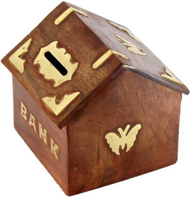 

MartCrown new brown hutshaped Coin Bank(Brown)