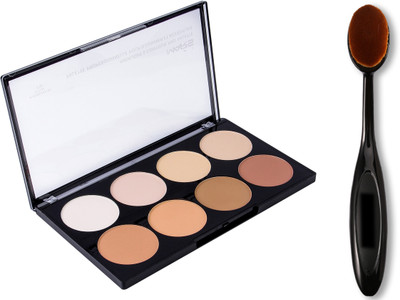 

Mars Contour Bronze Highlight Palette Concealer with Oval Application Brush(Set of 2)