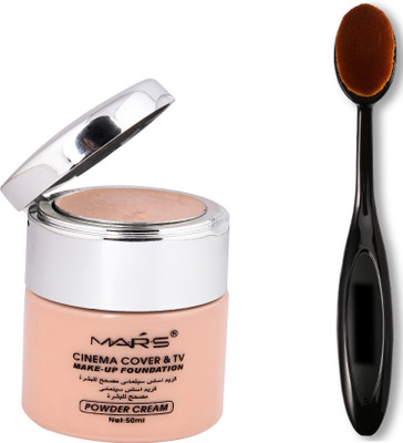 

Mars Foundation With Concealer and oval foundation brush(Set of 2)