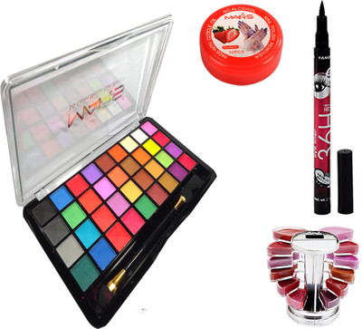 

Mars 36 shade eyeshadow+1 eyeliner+12 shade lip color+1 nail polish Remover tissue(Set of 4)